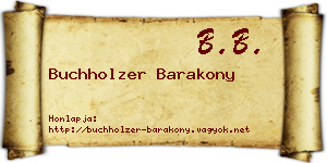 Buchholzer Barakony névjegykártya